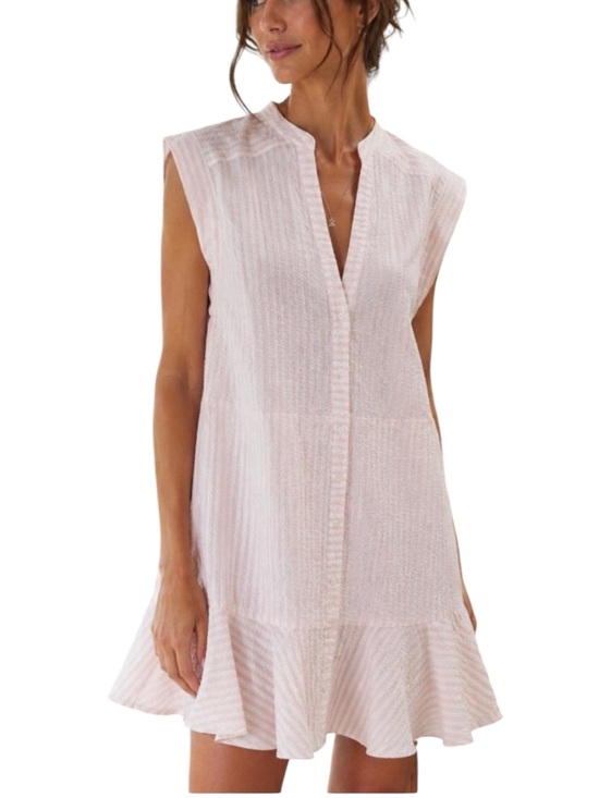 Veronica Beard Dresses & Skirts - Veronica Beard Avella Pink and White Striped Mini Dress Size 14